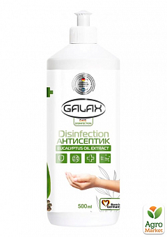 GALAX das Desinfection Рідина для рук антисептична з екстрактом евкаліпту олії 500 мл1