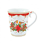 Рождественская фарфоровая чашка "Рождественская мелодия", снегури - 275 мл (R1101/2#CHTR)