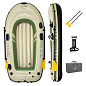 Двухместная надувная лодка Bestway Voyager X2 Raft, 3-х камерная, 232 х 118 см, весла, ручной насос (65163) купить