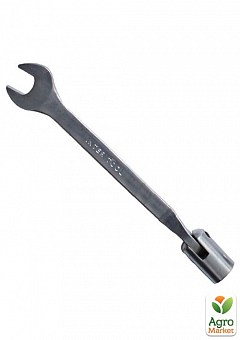 Ключ рожково-накидной шарнирный 10 мм Cr-V, покрытие сатин-хром INTERTOOL XT-14101