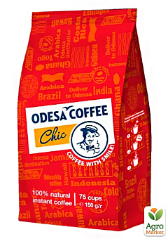 Кофе растворимый Шик ТМ "Одеська кава" в пакете 150 г1