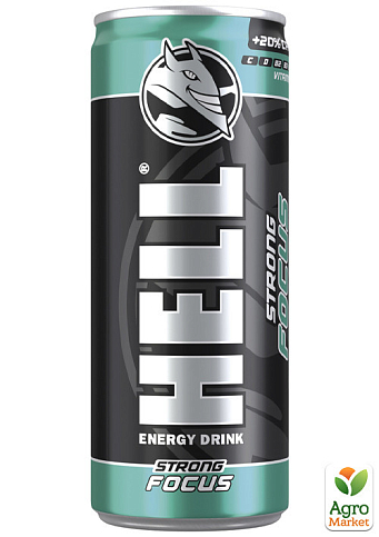 Енергетичний напій ТМ «Hell» Energy Focus Strong 0.25 л упаковка 24 шт - фото 2
