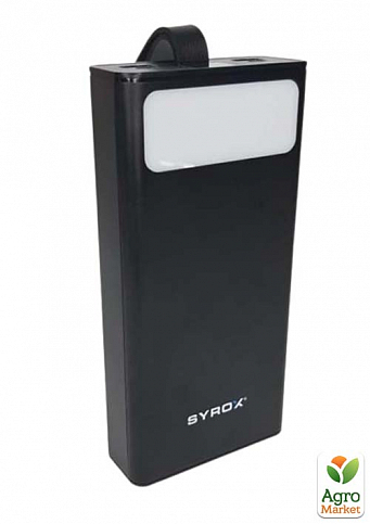 ПаверБанк Power Bank Syrox 30000 mAh PB115 Black універсальна батарея з дисплеєм та ліхтариком