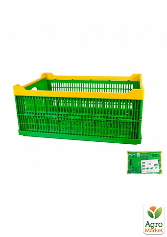 Ящик складаний пластиковий 600 * 400 * 240 мм зелений ТМ MASTER TOOL 79-3952