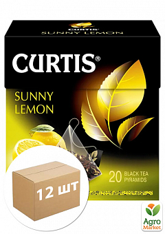 Чай Cолнечный лимон (пачка) ТМ "Curtis" 20 пакетиков по 1.8г. упаковка 12шт2