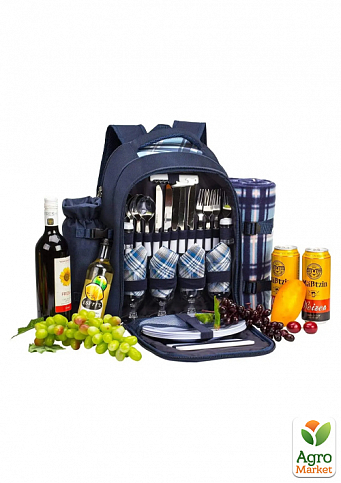 Рюкзак для пікніка з набором посуду та ковдрою Eono Cool Bag (TWPB-3065B69R) - фото 3