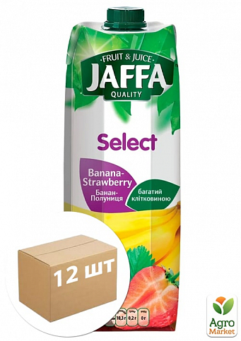 Бананово-полуничний нектар Новий дизайн ТМ "Jaffa" tpa 0,95 л упаковка 12 шт