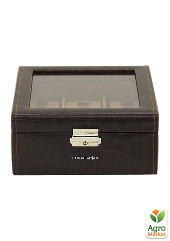 Ящик для хранения часов Friedrich Lederwaren Bond 6, коричневый (20085-3) - фото 2