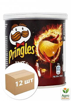 Чіпси Hot&Spicy (гострі) ТМ "Pringles" 40г упаковка 12 шт1