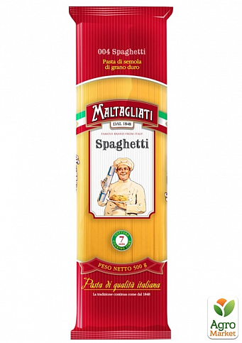 Макарони Спагеті №4 ТМ "Maltagliati" 500г упаковка 24 шт - фото 2