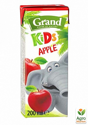 Фруктовый напиток Яблочный ТМ "Grand" 200мл упаковка 27 шт - фото 2