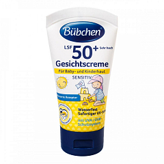 Солнцезащитный крем для лица Sensitive, коэффициент 50+ Bubchen, 50мл2
