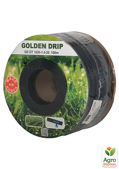Капельная лента с плоским эмиттером, шаг10 ТМ "GOLDEN DRIP" 100м2
