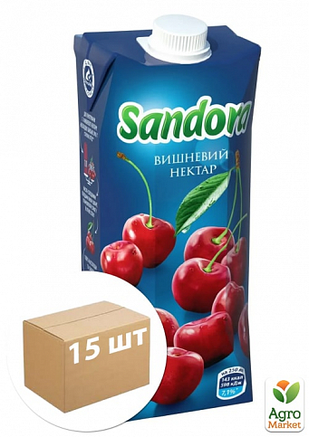 Нектар вишневий ТМ "Sandora" 0,5л упаковка 15шт