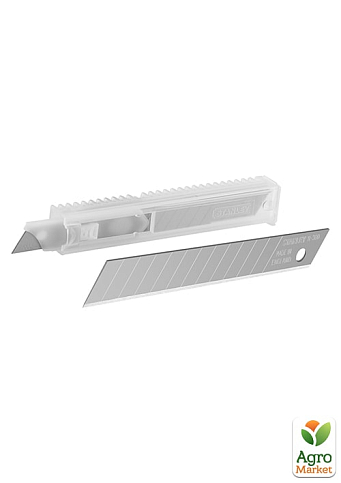 Лезвия запасные шириной 9 мм с отламывающимися сегментами для ножей с выдвижными лезвиями, 5 штук STANLEY 2-11-300 (2-11-300) - фото 2