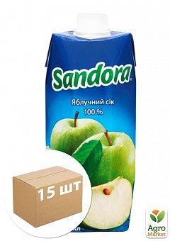Сік яблучний ТМ "Sandora" 0,5л упаковка 15шт1