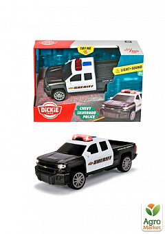 Поліцейський автомобіль "Чеві Сільверадо" зі звуковим та світловим ефектами, 15 см, 3+ Dickie Toys1