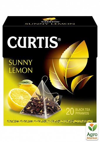 Чай Cолнечный лимон (пачка) ТМ "Curtis" 20 пакетиков по 1.8г. упаковка 12шт - фото 2