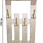 Настенная деревянная вешалка на 4 крючка (оригинальный цвет дерева) 50х100х15см