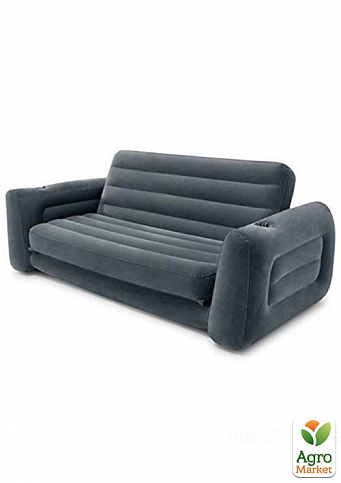 Надувний диван, флокований, диван трансформер 2 в 1 ТМ "Intex" (66552)