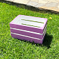 Ящик декоративный деревянный для хранения и цветов "Бланш" д. 25см, ш. 17см, в. 13см. (лиловый)