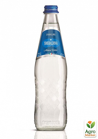 Вода питна, мінеральна, природна, їдальня Smeraldina газована 0.5 л (скло) упаковка 20шт - фото 2