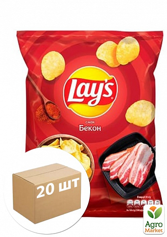 Картофельные чипсы (Бекон) ТМ "Lay`s" 71г упаковка 20шт