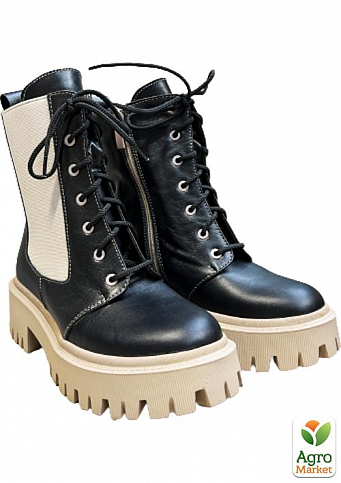 Жіночі черевики зимові Amir DSO2235 40 25,5см Чорний/Беж - фото 3