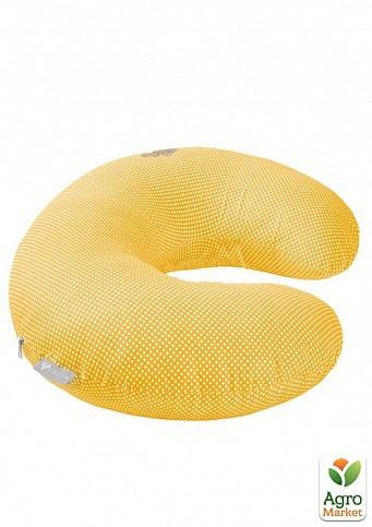 Подушка для годування ТМ PAPAELLA 56х38 см горошок жовтий