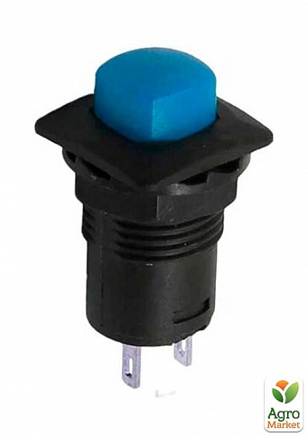 Кнопка Lemanso LSW12 квадрат синя із фікс. ON-OFF/ DS-226 (12030)