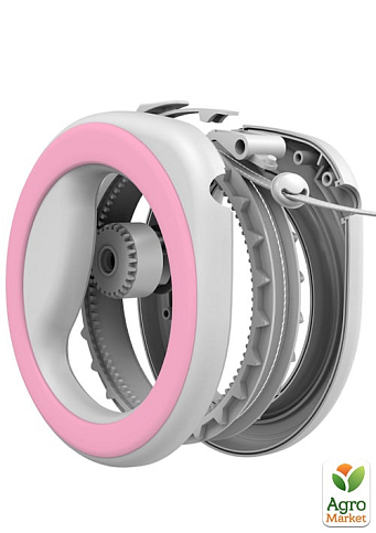 Поводок-рулетка для собак WAUDOG R-leash, круглая, XS-M, до 40 кг, 2,9 м, светоотражающая розовая лента (81277) - фото 3