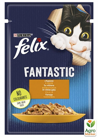 Вологий корм Felix для котів (з куркою в желе) ТМ "Purina One" 85 г