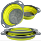 Дуршлаг силиконовый складной большой маленький Collapsible filter baskets SKL11-276426 цена