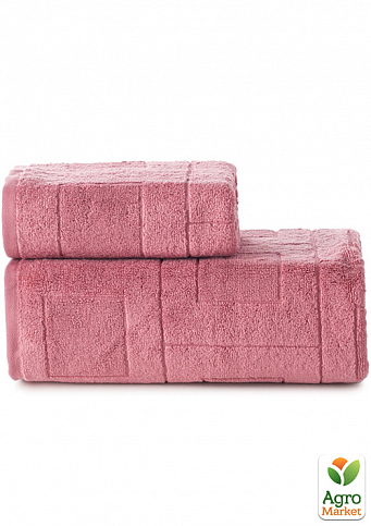 Полотенце махровое Cubes TM IDEIA 70х140 см V-pink (розовый) 8-32380*003