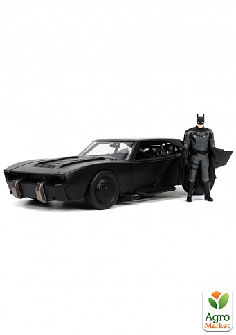 Машина металева Бетмен (2022) Бетмобіль з фігуркою Бетмена, масштаб 1:24, 8+ Jada