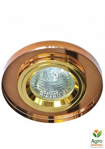 Встраиваемый светильник Feron 8060-2 коричневый золото (20087)