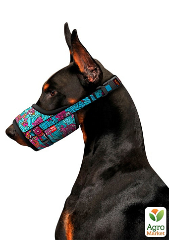 Намордник для собак WAUDOG Nylon, рисунок "Лето", пластиковый фастекс, размер №1, О 14-20 см (5370) - фото 2