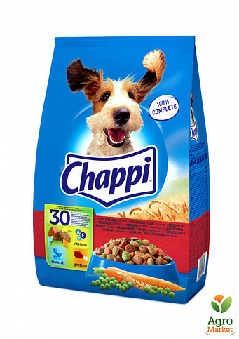 Корм для взрослых собак (с говядиной, птицей и овощами) ТМ "Chappi" 2.7кг