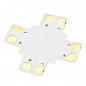 Соединитель X для LED ленты Lemanso 10мм 2pin без зажимов / LMA9431 (936101)