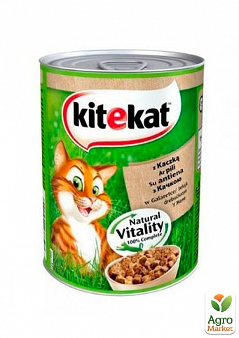 Корм Kitekat Natural Vitality для кошек с уткой в желе 400г
