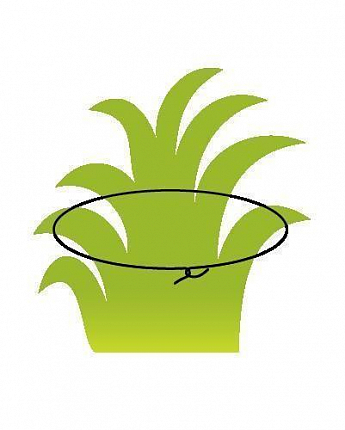 Кольцо обжимное для растений ТМ "ORANGERIE" тип R (зеленый цвет, кольцо 400 мм, диаметр проволки 3 мм)