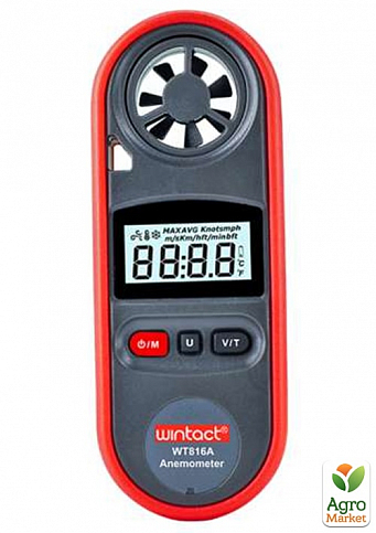 Анемометр 0,7-30м/с, -10-45°C  WINTACT WT816A