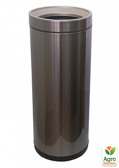 Ведро для мусора JAH 25 л круглое тёмно-серебряный металлик без крышки и внутреннего ведра (6341)1