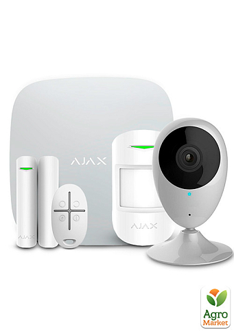 Комплект бездротової сигналізації Ajax StarterKit white + Wi-Fi камера 2MP-H