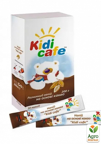 Напій дитячий (на основі какао) з ароматом ванілі (пачка) ТМ "Kidi cafe" 10 стиків по 20г упаковка 14шт - фото 2