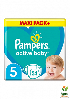 PAMPERS дитячі одноразові підгузки Active Baby Розмір 5 Junior (11-16 кг) Джамбо 54 шт2
