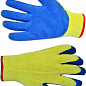 Перчатки трикотажные с латексным покрытием, синие TM "Technics" 16-230