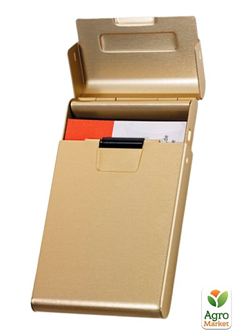 Визитница на 10 карт Troika Hauptrolle с роликовым механизмом, золотистый (CDC16-02/GO) - фото 2