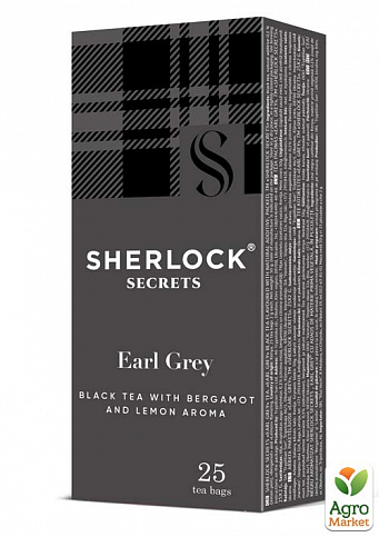 Чай Ерл грей ТМ "Sherlock Secret" 25 пакетиків по 2г упаковка 18 шт - фото 2