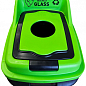 Бак для сортування сміття Planet Re-Cycler 50 л чорний - зелений (скло) (12188) цена